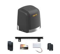 Somfy 1246284 - Motorisation pour portail coulissant Slidymoove 300 | Avec 2 télécommandes Keypop, 4 mètres de crémaillère, 1 batterie de secours, 1 feu clignotant, photocellules | Fabriqué en France