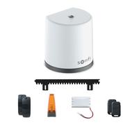 SOMFY 1246289 - Motorisation de portail coulissant Freevia Essential RTS - Livrée avec 2 télécommandes Keypop, feu clignotant, 4m de