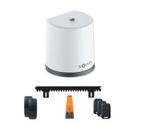SOMFY 1246290 - Motorisation de portail coulissant Freevia Essential RTS - Livrée avec 3 télécommandes Keypop, feu clignotant,