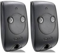 Somfy 1841026 - Télécommande Keytis RTS 2 canaux | pour contrôler 2 Moteurs RTS de portails et Portes de Garage (Lot de 2)