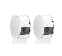 somfy 1870469 - Pack de 2 Indoor Camera, Caméras avec volet motorisé, Vision Nocturne, Détection de Mouvement, Grand Angle, Haut-Parleur, Microphone, Compatible : Alexa, Google Home et Tahoma