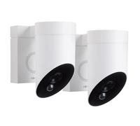 Somfy Caméras Outdoor Camera 2 – Full HD, détection intelligente, sirène 110 dB – Lot de 2 blanches