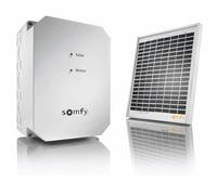 Somfy 2400961 - Kit d'alimentation solaire, Kit solaire pour remplacer l'alimentation secteur 230V, Installation rapide avec connecteurs tout-en-un, Economies d'énergie avec alimentation 100% solaire
