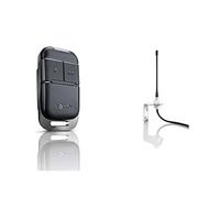 Somfy 2401539 - Keypop 2 canaux RTS | Haute Résistance | Télécommande Portail & 2400472 - Antenne pour Moteur de Portail et/ou Garage RTS | Améliore la Portée Radio des Télécommandes