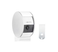 Indoor Camera - Caméra de surveillance intérieure avec support mural - Volet motorisé - Détecteur de mouvement & vision nocturne - Haut-Parleur & microphone