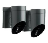 SOMFY 1875341 - 2 Outdoor Camera grises 2 - Caméras de surveillance extérieures sans fil - Sirène 110 DB - Branchement Possible sur