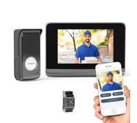 Somfy - Visiophone Connecté V500 Connect avec Module d'alimentation Rail-DIN - Brancher le visiophone directement dans le tableau électrique