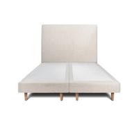 Sommeil de plomb Lit 2 places tapissier - Beige