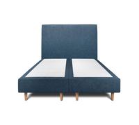 Sommeil de plomb Lit 2 places tapissier - Bleu