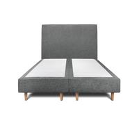 Sommeil de plomb Lit double tapissier - Gris anthracite