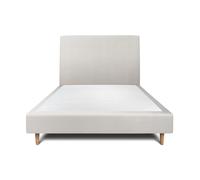 Sommeil de plomb Lit tapissier 2 places - Gris clair