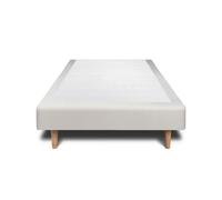 Sommeil de plomb Sommier tapissier velours - Gris clair