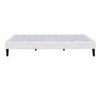 Sommier 120x190 cm Tapissier déhoussable housse lavable Blanc + Pieds en 20 cm 2 x 13 Lattes - Opale - Montage Rapide et Facile - revetement Tissu Polyester facile d'entretien Blanc G