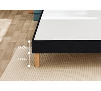 Sommier 140 x 190 cm jersey gris fonce - Bultex sommier vigoroso