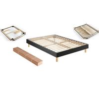 Sommier 140 x 190 Self Kit chine gris anthracite 1419