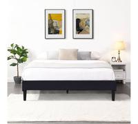 Sommier 140x190 cm Tapissier Déhoussable - 20 cm - 13 Lattes - Montage Rapide - Facile d'entretien - Confort Optimal - Design Moderne - ANNA NOIR