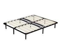 Sommier 140x200 cm Renforce Noir - Cadre à Lattes 29 cm - Compatible avec Tous Matelas - Métal Épaisseur 1,4 mm - 18 Lattes en 9 mm - CADRE A LATTE MICHEL Noir G