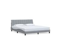 Sommier vidaxl 180x200 cm 2 hauteur 45 cm gris