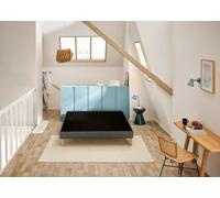 Sommier 2 x 100 x 200 cm tissu gris graphite - Bultex sommier unic