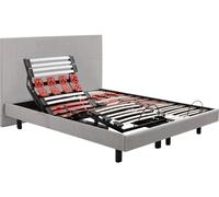 Sommier 2 x 90 x 200 Escapade Relax 1820D + Tête de lit gris clair