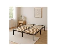 Sommier 200x200 cm Jacky - Solide et Confortable x 29 cm - Cadre à Lattes + 6 Pieds en Métal - Epaisseur Métal 1,2 mm - 14 Lattes en 9 mm