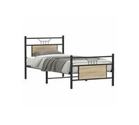 vidaXL Cadre de lit sans matelas chêne sonoma 75x190 cm