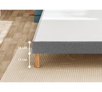 Sommier 90 x 190 cm trame gris clair - Bultex sommier vigoroso