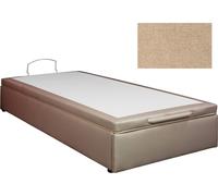 Sommier 90 x 190 Leo coffre extraplat 90x190 bronx camel