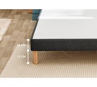 Sommier 90 x 200 cm tisse gris fume - Bultex sommier vigoroso