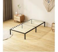 Sommier 90x190,Sommiers à Lattes avec 6 Pieds pour Adulte,13 Lattes,26 cm de Hauteur,Cadre de Lit 90x190,Lit 1 Personne en Métal