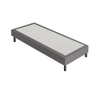 Sommier 90x190 Tapissier Déco Couleur Gris Resistant Jusqu-à 120 Kg Par Personne