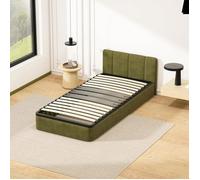 Sommier 90x200 cm,15 Lattes Peuplier Naturel,Installation Express,Cadre Noir Renforcé