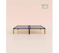 Sommier à lattes 120x190 cm Plus - Confort responsable - Livré en kit - Fait en France - Acier recy t lattes en bois - Tediber