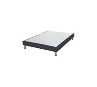 Sommier tapissier SR15 Volcan 140x190 Lattes bois massif - H.15 cm - Made in France Noir