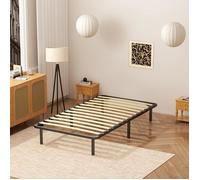 Sommier à Lattes 90x190 cm sur Pieds - 13 Lattes en Bois - Acier Renforcé,TEEENO