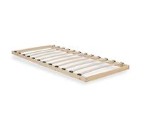 Homestyle4u – Sommier à lattes 90x200 cm en pin massif – Lit simple Beige