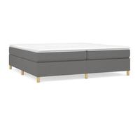 Sommier à lattes - ASHATA - 200x200 cm - Tissu 100% polyester - Gris foncé - 2 places