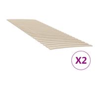 vidaXL Sommier à lattes – 48 lattes, 2 pièces, 70 x 200 cm