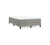 vidaXL Sommier à Lattes de Lit avec Matelas, Lit Rembourré, Lit Double, Lit Adulte de Chambre à Coucher Intérieur, Moderne, 3269677 Gris G
