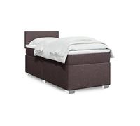 vidaXL Sommier à lattes de lit avec matelas Marron foncé 90x190 cm