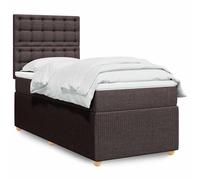 Sommier à Lattes de Lit avec Matelas Rembourré Adulte Chambre Tissu vidaXL