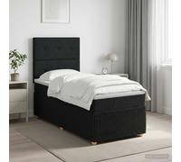 vidaXL Lit boxspring avec Matelas Bleu 120 x 190 cm Tissu, Chambre Moderne, lit rembourré, tête de lit réglable, mobilier Pratique, Matelas à Ressorts, Base à Lattes Confortable