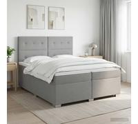 Sommier à Lattes de Lit avec Matelas Rembourré Adulte Chambre Tissu vidaXL