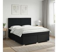 vidaXL Lit boxspring avec matelas 140 x 190 cm tissu gris clair moderne cadre ajustable