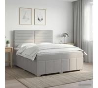Sommier à Lattes de Lit avec Matelas Rembourré Adulte Intérieur Tissu vidaXL