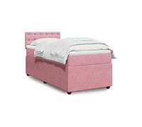 Sommier à lattes de lit avec matelas Rose 90x200 cm Velours 3287643