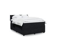 Sommier à lattes de lit et matelas Noir 160x200 cm Velours 3287778