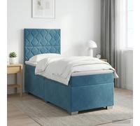 Sommier à Lattes de Lit et Matelas Rembourré Adulte Chambre Velours vidaXL