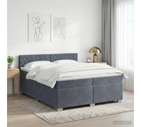 Sommier à Lattes de Lit et Matelas Rembourré Adulte Chambre Velours vidaXL