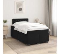 vidaXL Lit boxspring avec Matelas Noir 120 x 190 cm Velours, Chambre contemporaine, Cadre de lit Moderne, tête de lit Ajustable, Matelas Medium Ferme en Velours